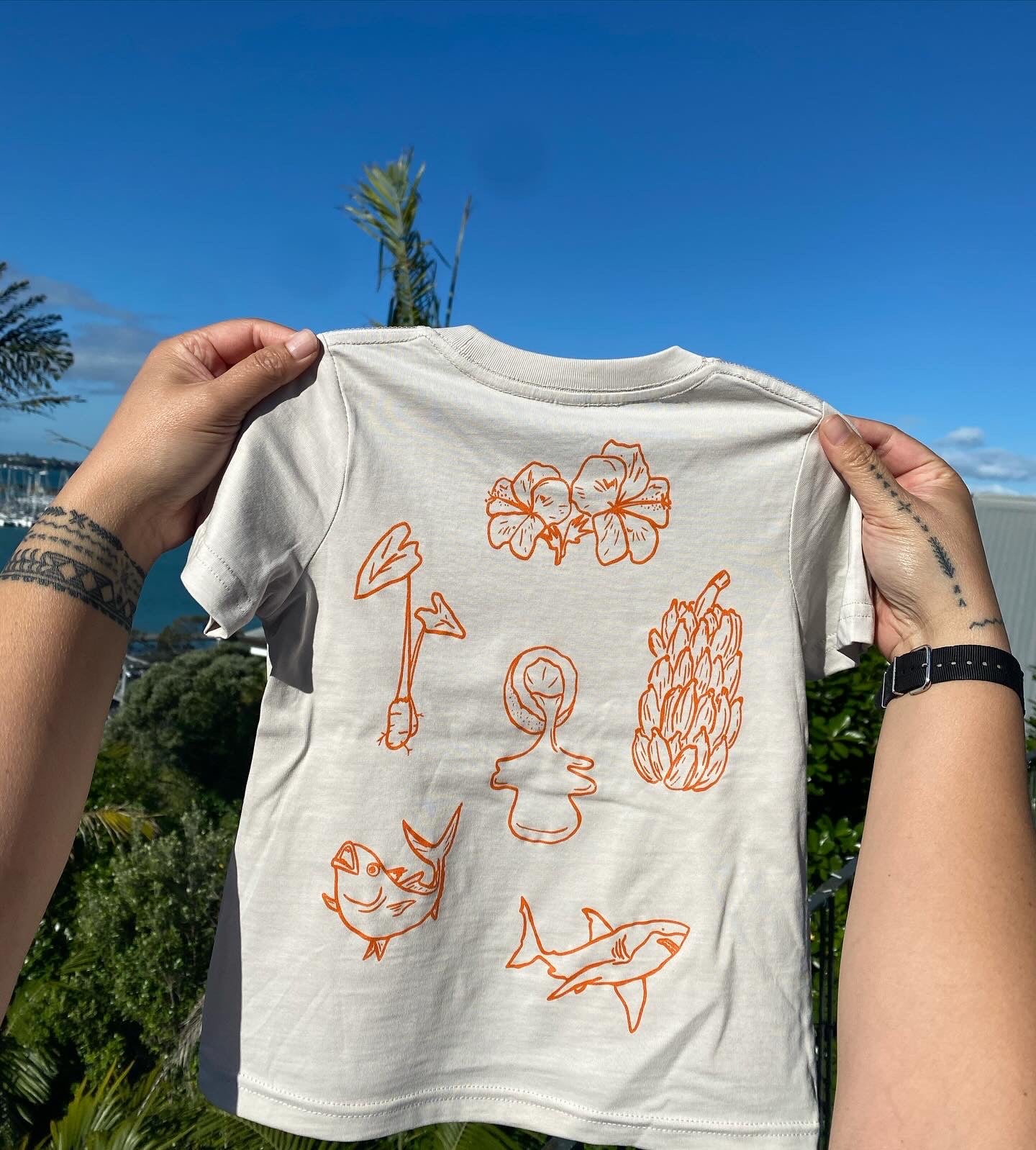 PACIFIC ECOSYSTEM TEE - KIDS - BONE - PRE ORDER